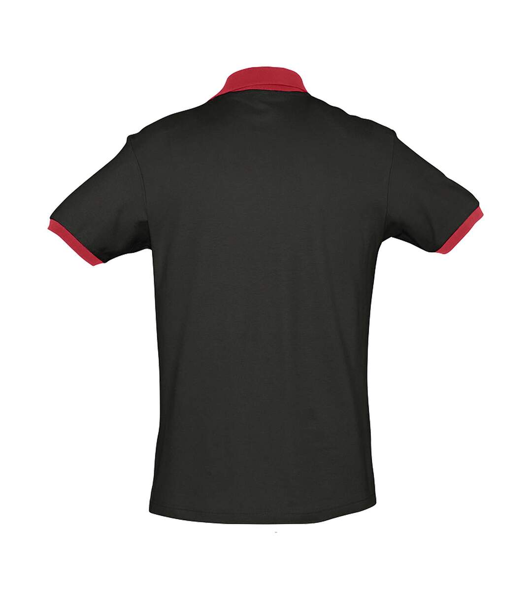 SOLS Prince Unisex Contrast Pique Short Sleeve Cotton Polo Shirt (Black/Red)