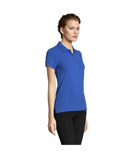 Womens/ladies People Polo Shirt Royal Blue SOLS