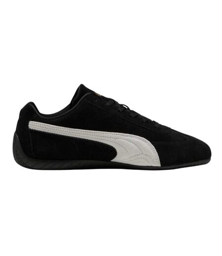 Mens Speedcat Cow Leather Trainers Black White Puma