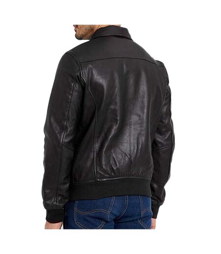 Blouson cuir Noir Homme Schott Mens Leather Pilot - L