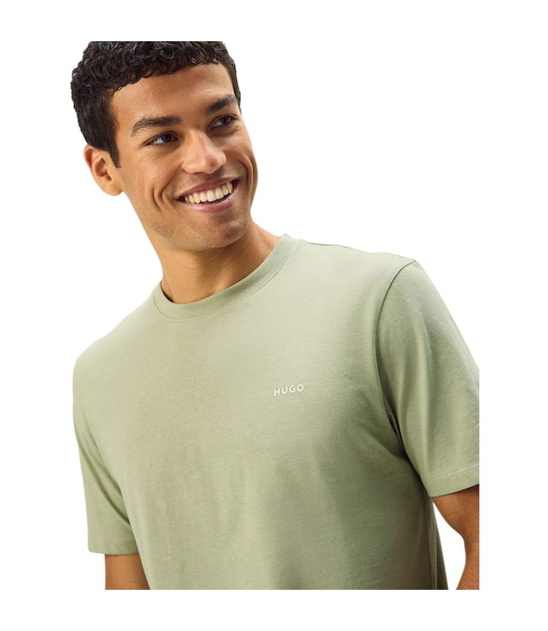 Mens Dero222 Logo T-shirt Green Hugo-4