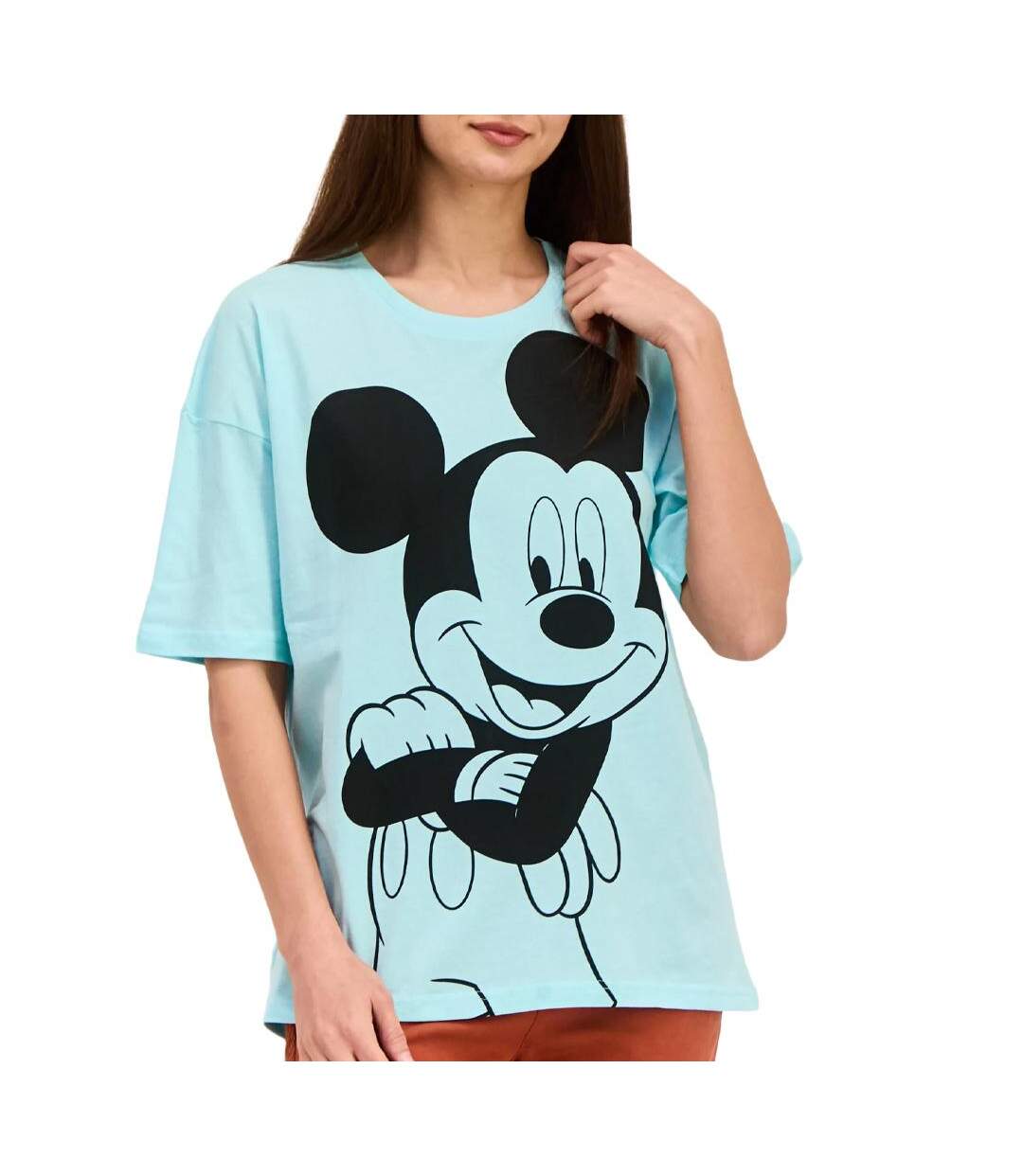 T-Shirt bleu femme disney stance slouch-1