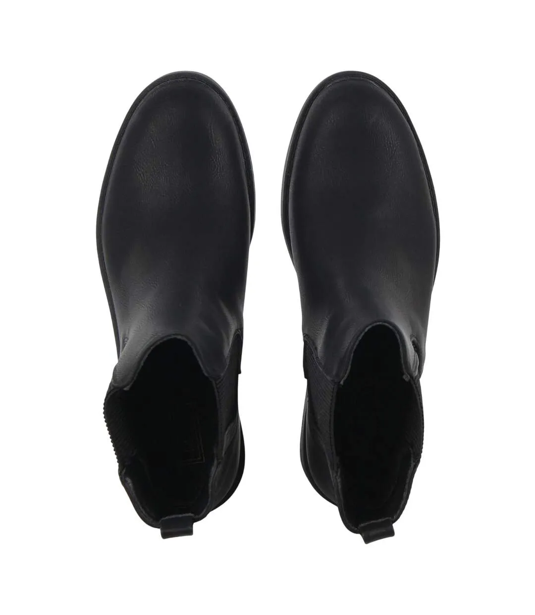 Womens/ladies Clip Block Heel Ankle Boots Black Miso-3
