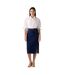 Womens/ladies Side Slit Midi Skirt Blue Stone Wash Levis-4