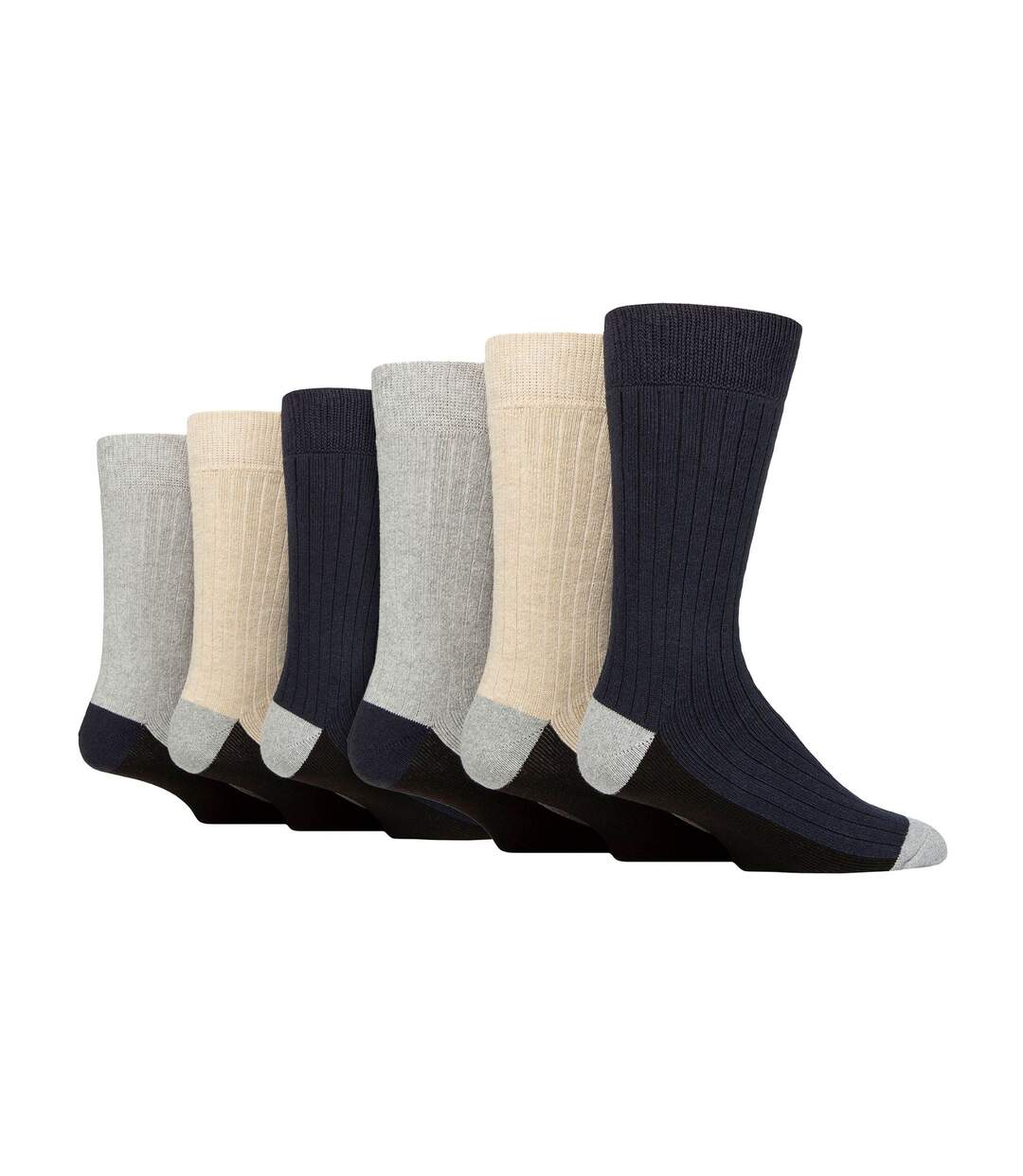 Wildfeet - 6 Paires Homme Chaussettes Bottes Coton Randonnée-1