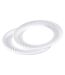 Lot de 6 Assiettes en Plastique Réutilisable Ava 23cm Blanc & Argent-1