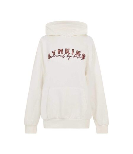 Unisex Adult Relaxed Fit Long-sleeved Hoodie Cream Gym King