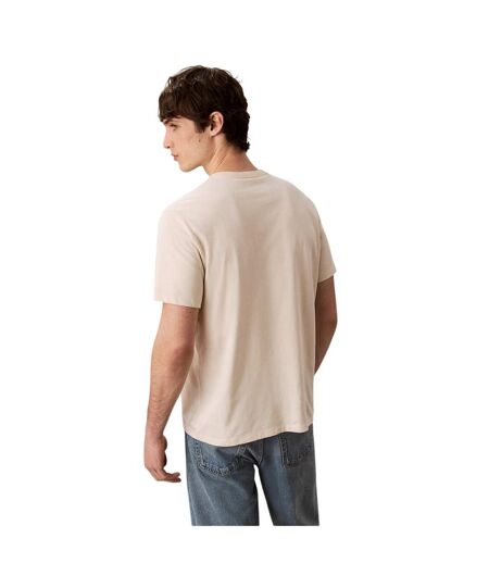 T-shirt Motif/style Monogramme Homme Blanc Cassé Calvin Klein