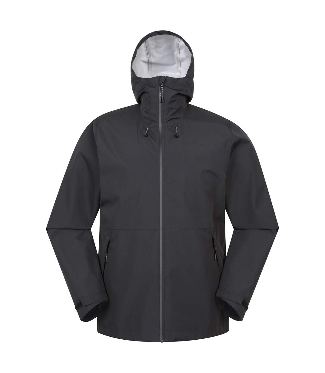 Mens hill packable waterproof jacket black Mountain Warehouse-1
