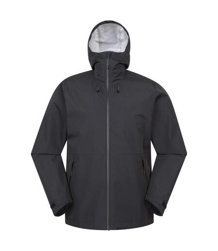Mens hill packable waterproof jacket black Mountain Warehouse