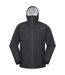 Mens hill packable waterproof jacket black Mountain Warehouse-1