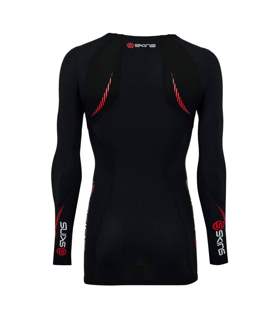 Mens A200 Back Print Compression Shirt Black Skins-2