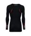 Mens A200 Back Print Compression Shirt Black Skins-2