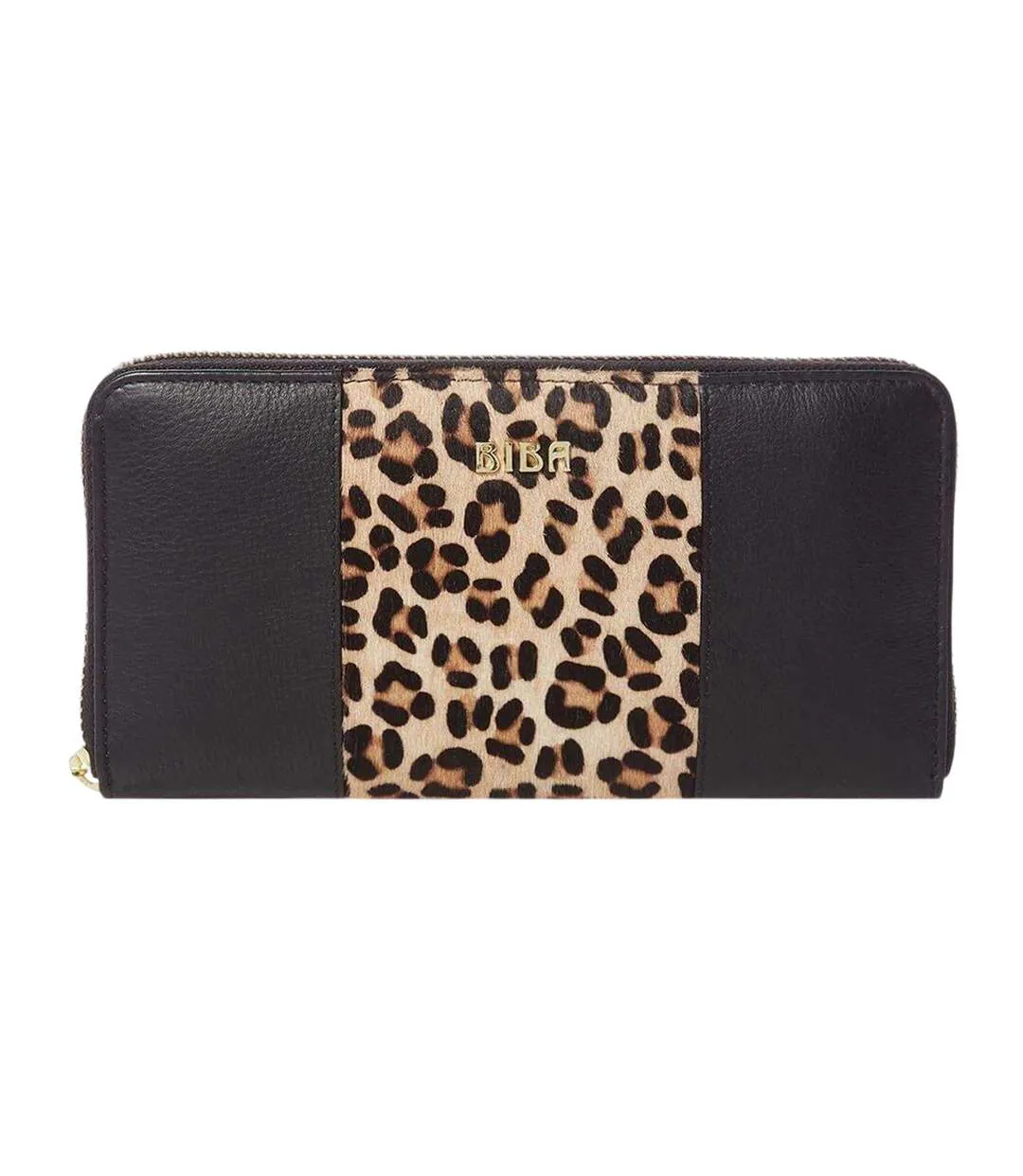 Porte-monnaie Motif/style Imprimé Léopard Taille Unique Noir Marron Biba-1