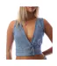 Haut Court Sans Manches Raine Femme Bleu Denim Levis-3