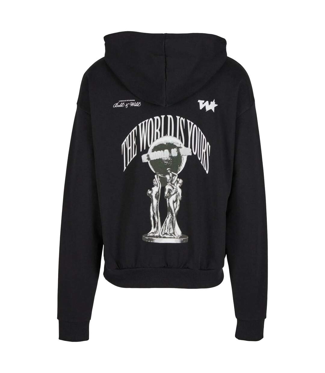 Sweat À Capuche Surdimensionné Your World Pour Hommes Noir Mister Tee-3