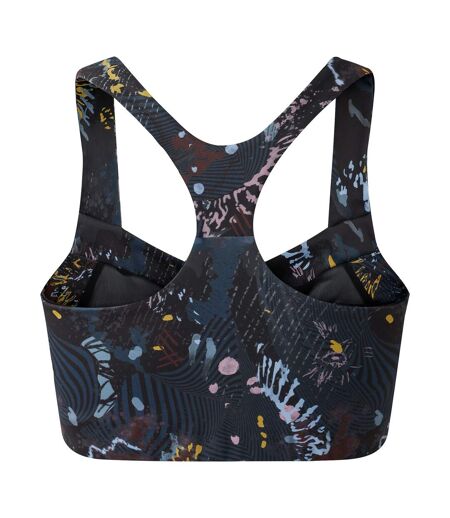 Womens/ladies Swift Iii Sports Bra Black Print Dare 2B
