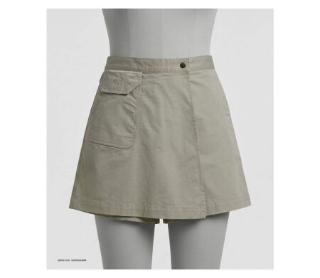 MAYFLOWER MARILOU2 – Jupe-short en coton stretch kaki clair pour bouger en toute liberté