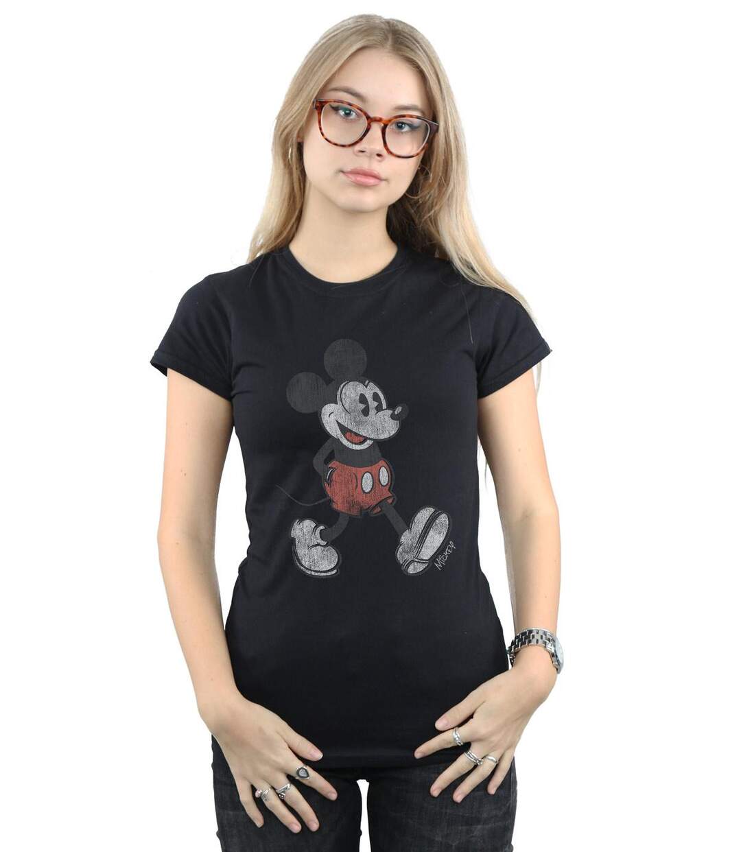 Disney - T-shirt WALKING - Femme (Noir) - UTBI1193-4