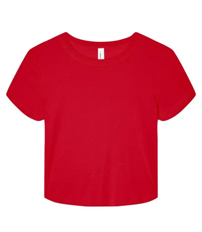 Haut court baby femme rouge uni mélange Bella + Canvas