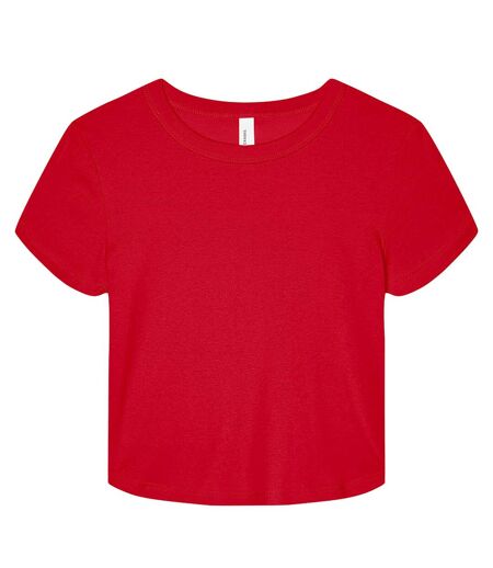 Haut court baby femme rouge uni mélange Bella + Canvas