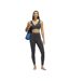 Womens/ladies Luxe Studio Yoga 7/8 Leggings Grey Adidas-1