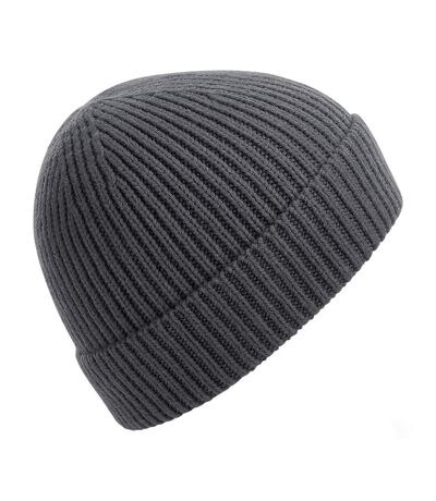 Beechfield Unisex Engineered Knit Ribbed Beanie (Graphite Gray)