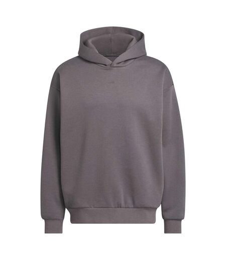 Mens Fleece Basketball Hoodie Grey Adidas