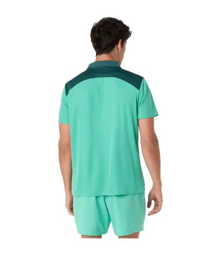 Mens Lightweight Tennis Polo Shirt Green Asics