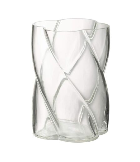 Vase Tourbillon en Verre Swirly 19cm Transparent