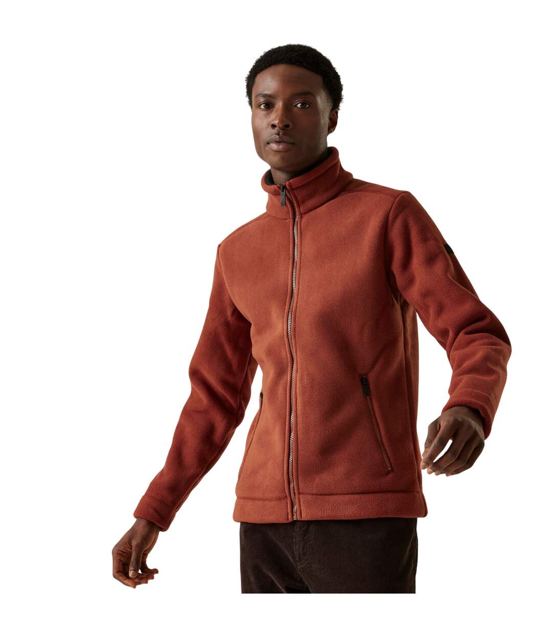 Veste polaire garrian homme rouge brûlé / noir Regatta