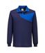Unisex Adult Pw2 Cotton Long-sleeved Polo Shirt Navy Royal Blue Portwest-1