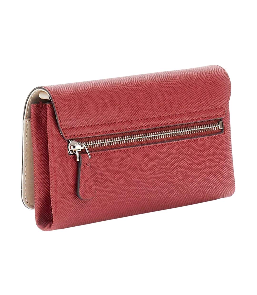 Noelle Faux Leather Clutch Bag One Size Carmine Red Guess-2
