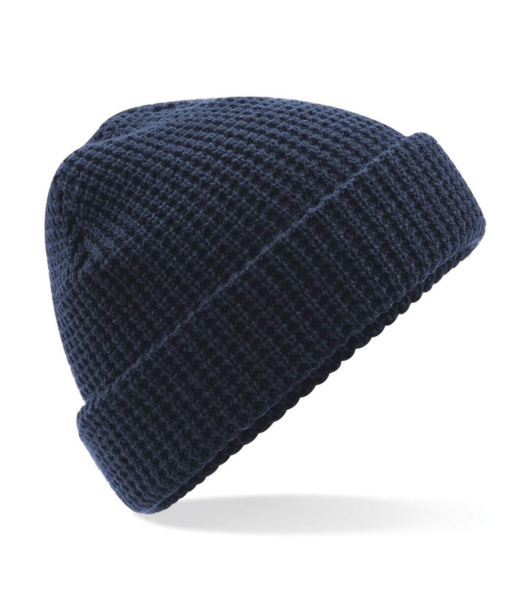 Beechfield Unisex Classic Waffle Knit Winter Beanie Hat (French Navy) - UTRW3664-1