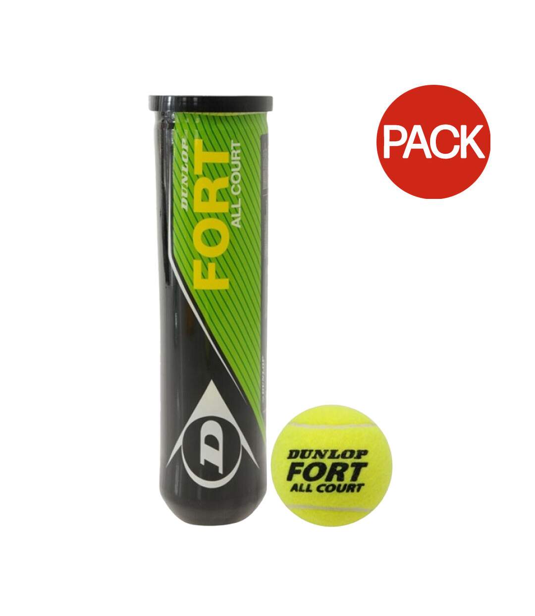 Pack Of 4  Fort Tennis Balls  One Size Yellow Dunlop-1