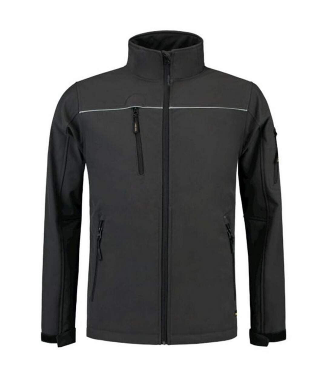 Mens Reflective Soft Shell Jacket Grey Tricorp-1