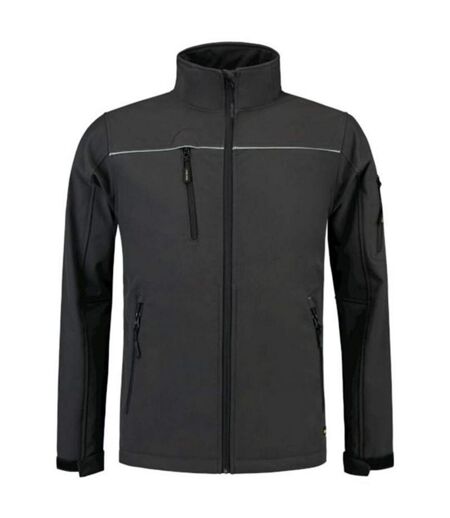 Mens Reflective Soft Shell Jacket Grey Tricorp