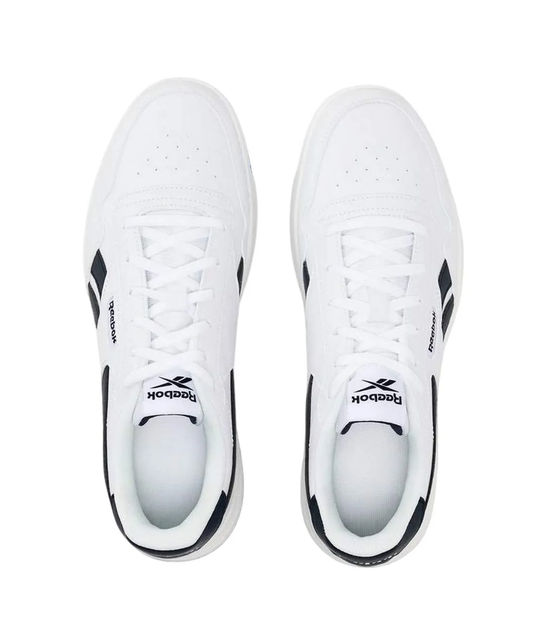 Unisex Adult Court Advance Leather Flat Trainers White Navy Reebok-3
