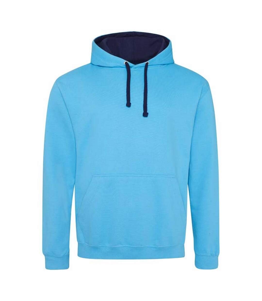 Sweat À Capuche Varsity Adulte Bleu Hawaïen Bleu Marine Oxford Awdis-1