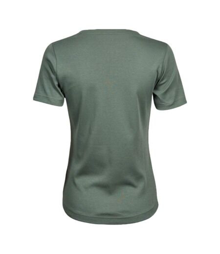 Womens/ladies Interlock T-shirt Leaf Green Tee Jays