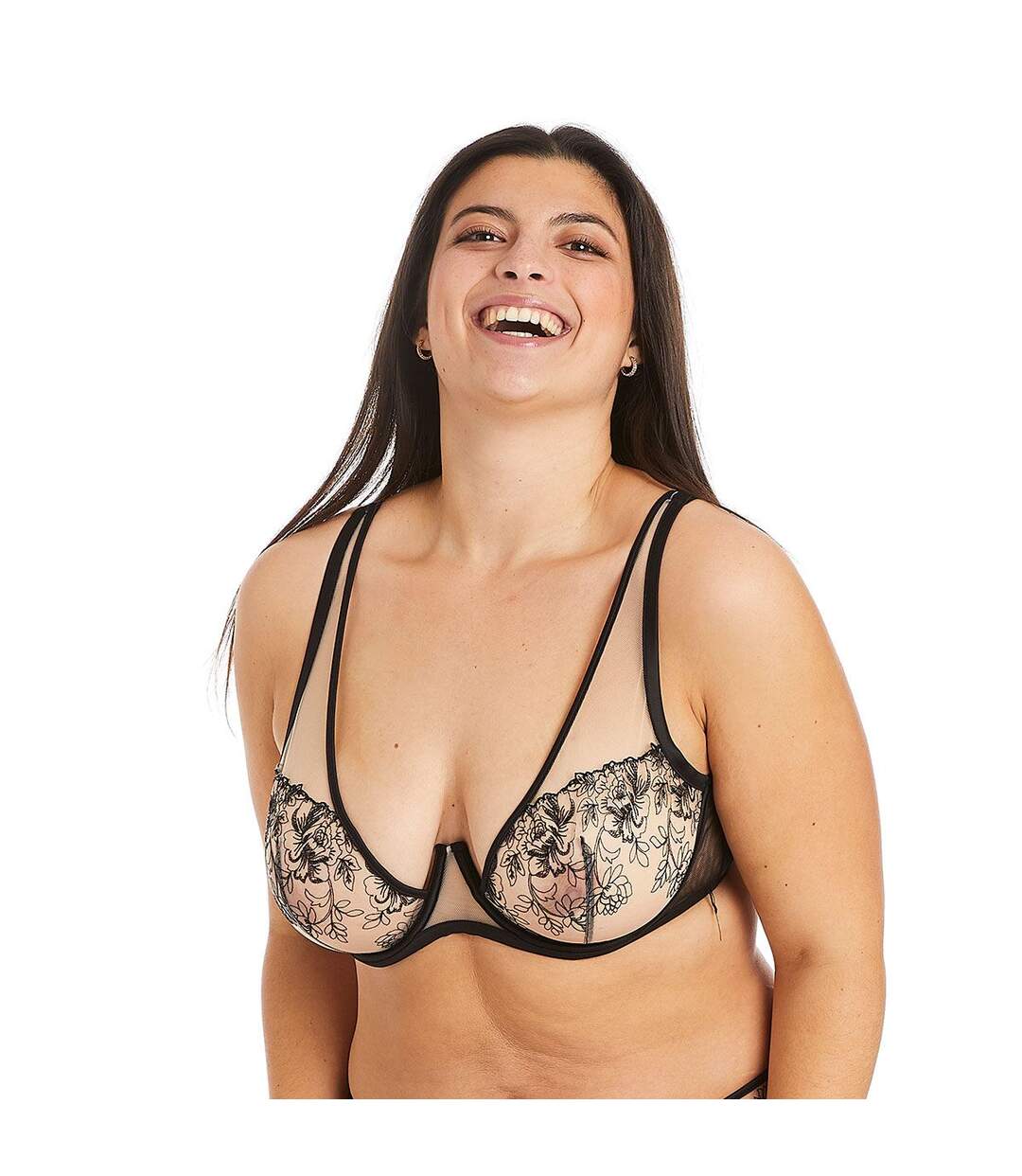 Soutien-gorge à armatures grand maintien noir Splash