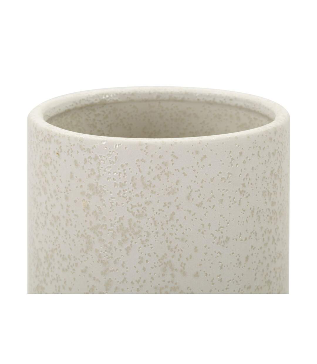 Vase Cylindrique en Céramique Bubbles 28cm Crème-3