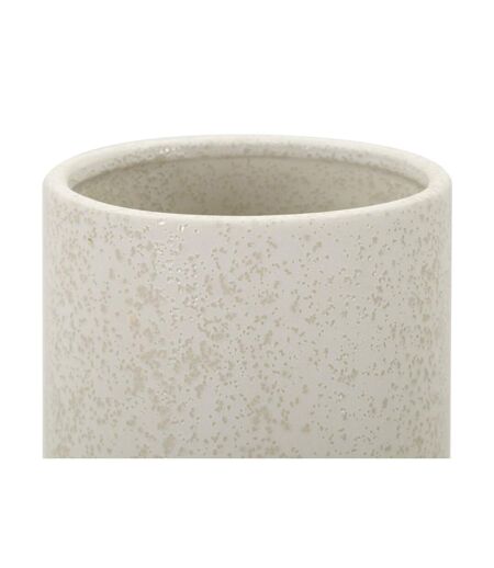 Vase Cylindrique en Céramique Bubbles 28cm Crème
