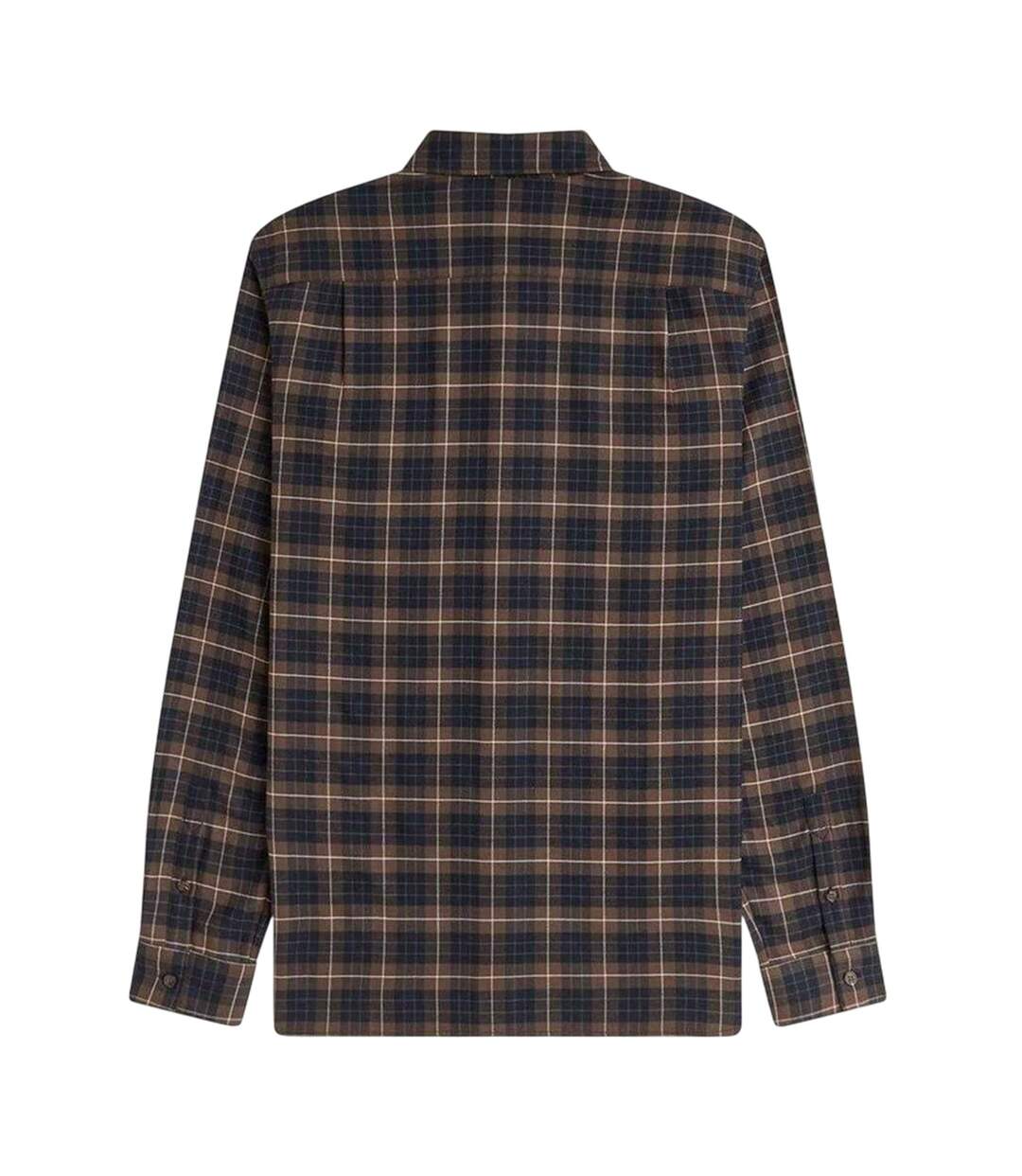 Mens Tartan Button-down Shirt Tobacco Fred Perry-3