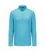Mens Mock Neck Regular Long-sleeved Top Cyan White Everlast-1