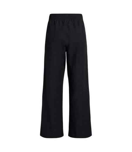 Womens/ladies Unstoppable Woven Zip Pocket Relaxed Fit Joggers Black Under Armour