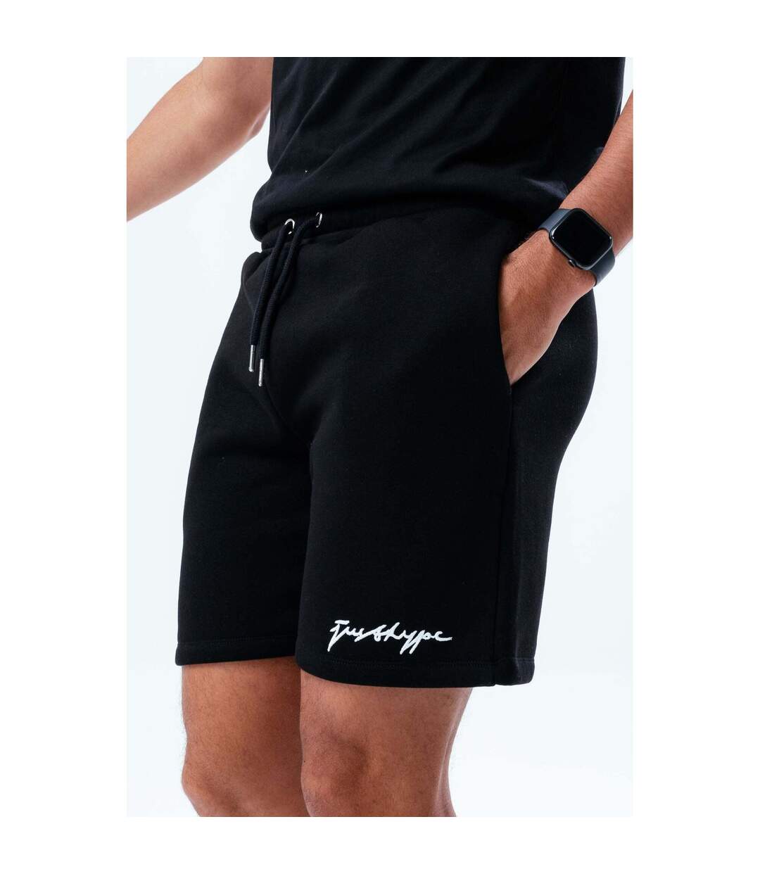 Hype Mens T-Shirt & Shorts Set (Black) - UTHY6598