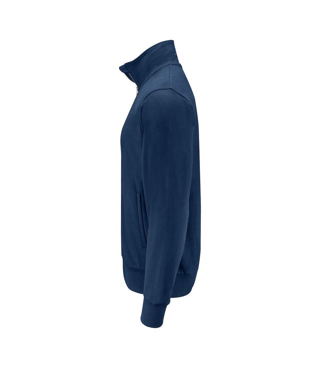 Mens Plain Full Zip Sweatshirt Navy Projob-4