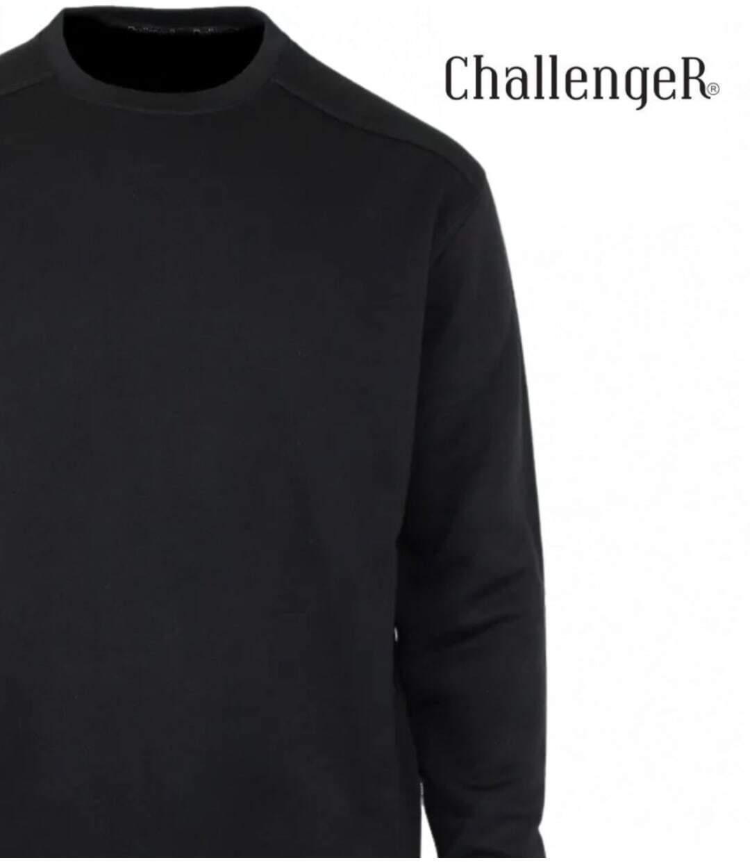 CHALLENGER E213 — Sweat col rond noir : l'incontournable confort et résistance-5