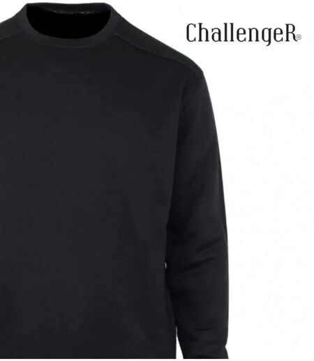 CHALLENGER E213 — Sweat col rond noir : l'incontournable confort et résistance